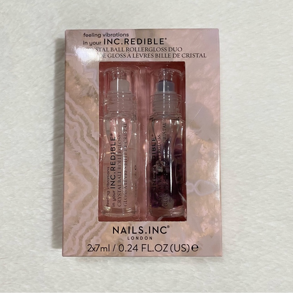 Nails Inc Incredible Roller Lip Gloss Set - Rose Quartz & Amethyst